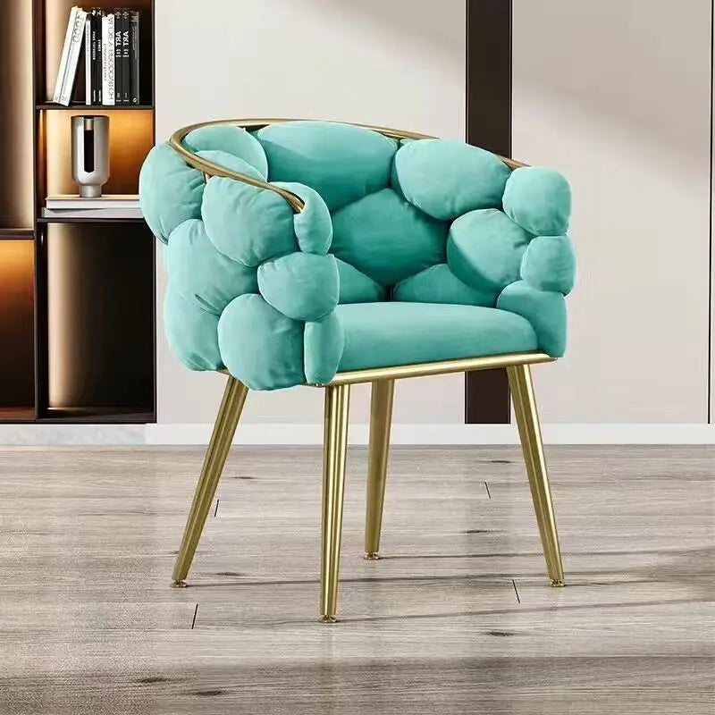 Nordic Vanity Chair Girls Comfortable Bedroom Living Room Make Up Manicure Chairs Computer Chair Home Office Seat Adult