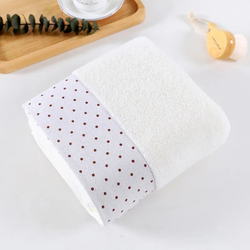 140x70cm Large Bathroom Towel 100% Cotton Dots Design Bath Shower Towel Cover Soft Gift Absorbent Towel For Home