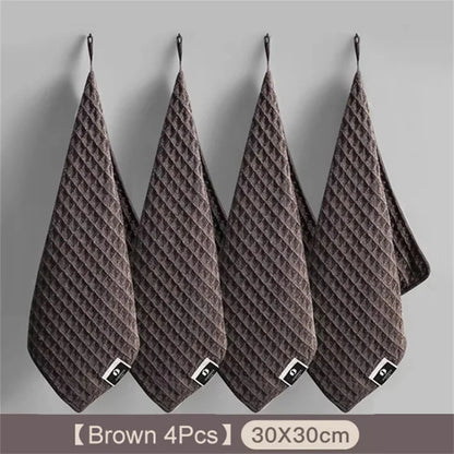 1/4pc Coffee Bar Barista Cleaning Towel Super Absorbent Microfiber Cleaning Cloth Towels for Kitchen Home Coffee Machine cleaner