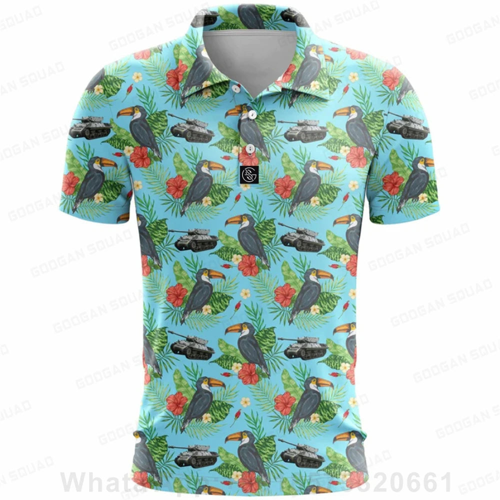 Plus Size Summer Polo Shirt Casual Fashion Polo Tee Shirts Men Short Sleeve Quick Dry Fishing Golf T-shirt Tops Clothing