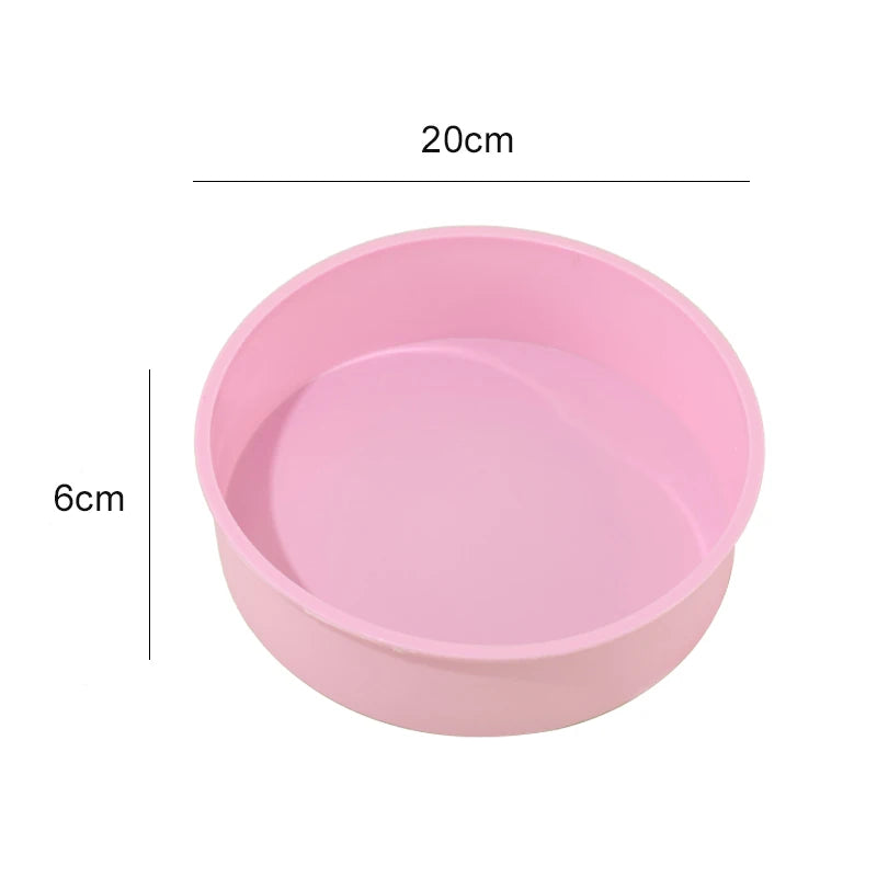 4 6 8 10 Inch Round Shape Mold Silicone Small Cake Baking Pan Mousse Fondant Cylinder Mould For Pastry Dessert Jelly