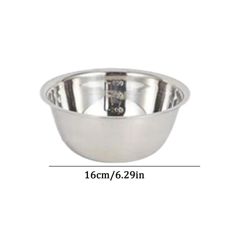 Scaled Mixing Bowl Stainless Steel Whisking Bowl For Knead Dough Salad Cooking Baking Container Kitchen Supplies 16Cm/20Cm/22Cm