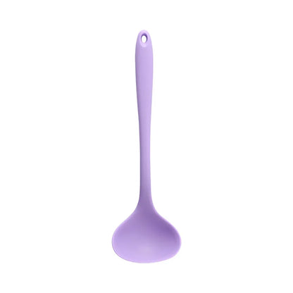 Long Handle Silicone Soup Spoon Large Ramen Noodles Tablespoons Hot Pot Porridge Ladle Scoop Kawaii Japanese Kitchen Utensils