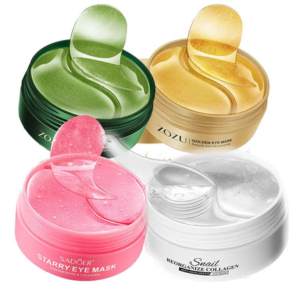 Eye patches Hyaluron Acid & Gold & Seaweed & Black Pearl Hydrating Moisturizing Crystal Collagen Gel Eye Mask 240pcs=120pairs