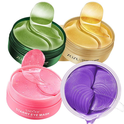Eye patches Hyaluron Acid & Gold & Seaweed & Black Pearl Hydrating Moisturizing Crystal Collagen Gel Eye Mask 240pcs=120pairs