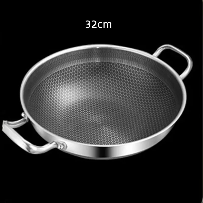 304 Stainless Steel Soup Pot Honeycomb Non-stick Pot with lid Household Hot Pot Induction Cooker Gas Stove Universal Soup Pot