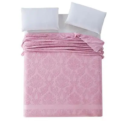 Summer Blankets For Beds 100% Cotton Solid Color Towel Blanket Twin Full Queen Size Bedspread Thread Blanket On The Bed