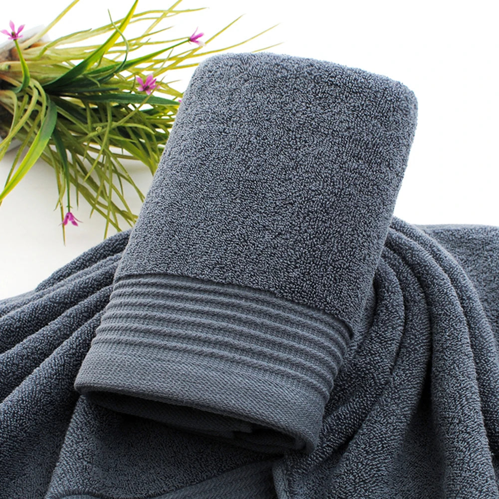 34*76cm 100% Cotton Face Towels White Navy Khaki Hair Towel For Adults Washcloths High Absorbent Home Hotel Pure Thick Towels