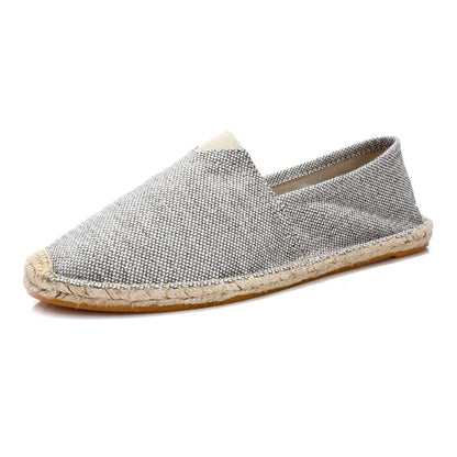 Men Shoes Summer Espadrilles Men Canvas Sneakers New Breathable Fisherman Shoes Men Slip On Loafers Large Size 45 Sneakers