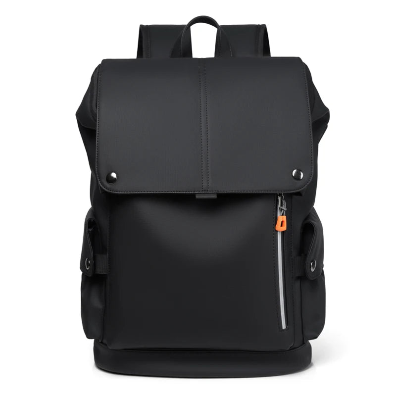 High Quality PU Leather Waterproof Men's Laptop Backpack Large Computer Backpack for Business Urban Man Backpack USB Charging