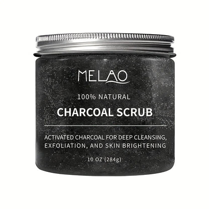 MELAO Charcoal Exfoliating Body & Foot Scrub Polish with Collagen & Stem Cell Gentle Body Exfoliator Face Scrub Bump Eraser Boot