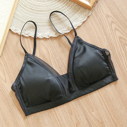 LOPNT 93% Natural Silk Female Bra Smooth Top Women Cozy Cloth Women's Underwear Dignified Temperament Bralette Womenswear