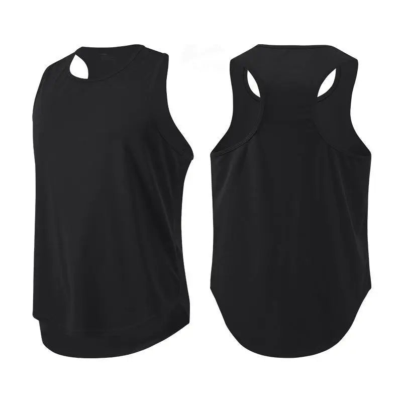 Solid Running T-shirts Men Sleeveless Shirt Fitness Vest Skinny Tee Tops Male Tights Rash Guards Football Soccer Jerseys Uniform