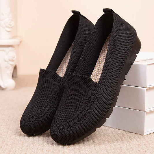 Women's Casual Shoes Summer Mesh Breathable Flat Shoes Ladies Comfort Light Sneaker Socks Women Slip on Loafers Zapatillas Muje