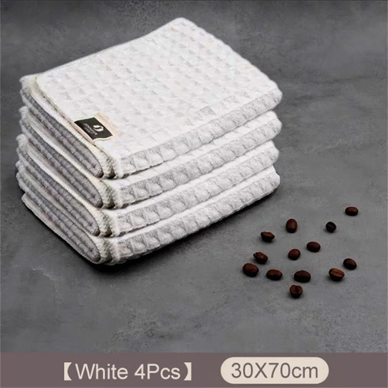 1/4pc Coffee Bar Barista Cleaning Towel Super Absorbent Microfiber Cleaning Cloth Towels for Kitchen Home Coffee Machine cleaner