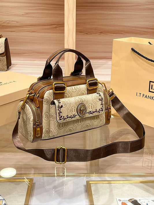 Women's Handbag New Brand Genuine Leather Handbag Designer High Quality Retro Single Shoulder Oblique Cross Pillow Bag