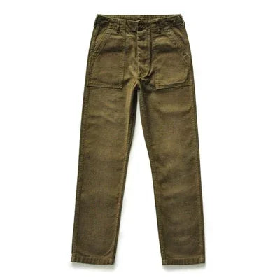 SauceZhan OG-107 Fatigue Utility Pants Military Pants VINTAGE Classic Olive Sateen Men's Baker Pants Satin Cotton Straight Fit