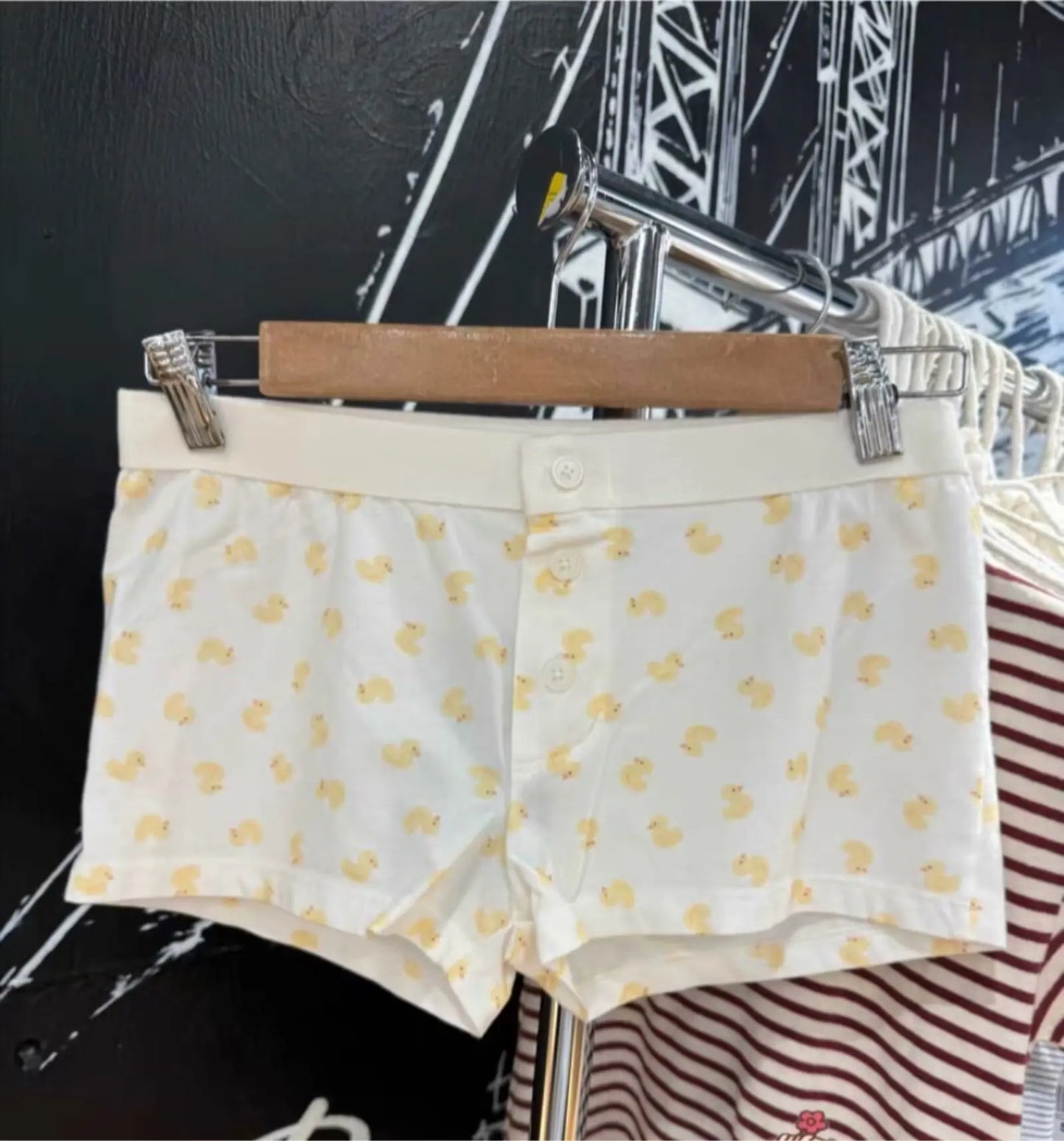 Casual Women Soft Cotton Front Buttons Shorts  Summer Vintage Low Waist Female Chic Bottoms