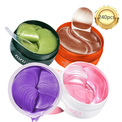 Eye patches Hyaluron Acid & Gold & Seaweed & Black Pearl Hydrating Moisturizing Crystal Collagen Gel Eye Mask 240pcs=120pairs