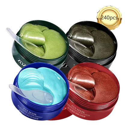 Eye patches Hyaluron Acid & Gold & Seaweed & Black Pearl Hydrating Moisturizing Crystal Collagen Gel Eye Mask 240pcs=120pairs
