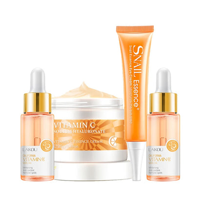 Facial Skin Care Set Snail Collagen Face Serum Cream Moisturizing Repairing Eye Cream 24K Gold Nourishing Essences Skin Care