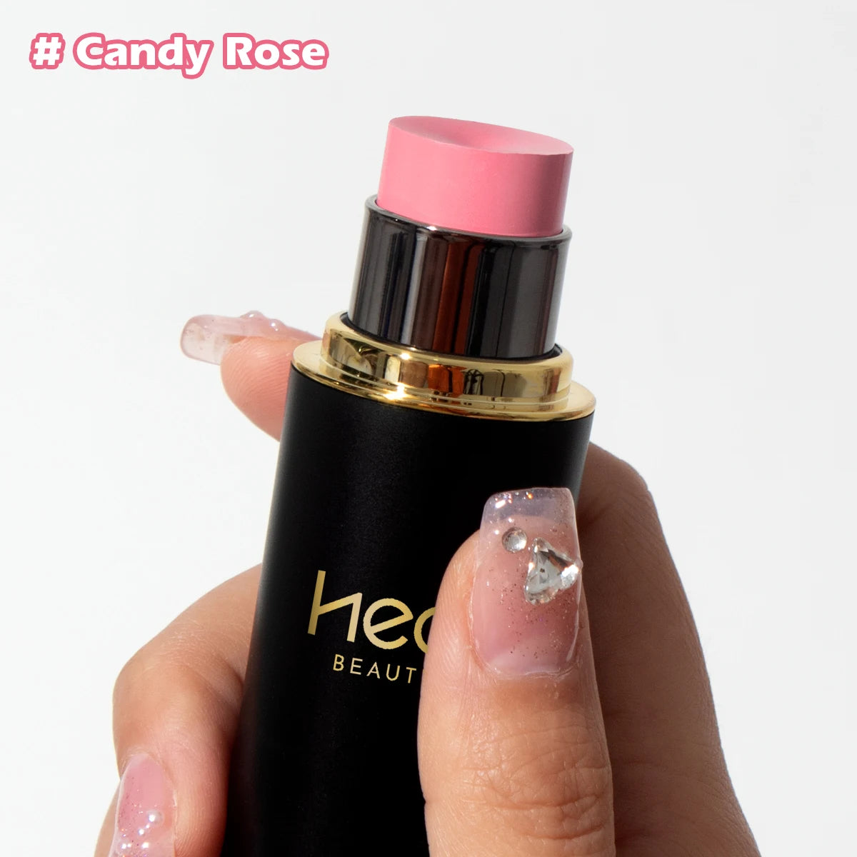 High-End Luxury Blush Stick Long Wearing Moisture Creamy Blush Balm Black Gold Makeup Stick High Pigment Rosy Flush Blusher