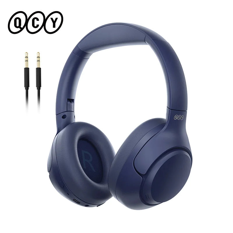 QCY H3 ANC Wireless Headphones Bluetooth 5.4 Hi-Res Audio Over Ear Headset 43dB Hybrid Active Noise Cancellation Earphones 60H