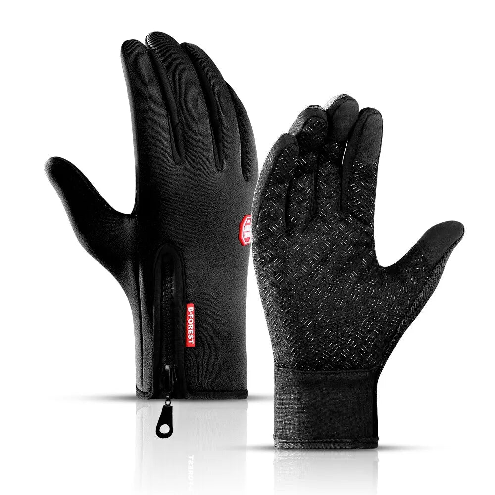 Autumn Winter Warm Cycling Gloves Thermal Outdoor Sport Running Bicycle Ski Gloves for Camping Hiking Motorcycle Gloves Men