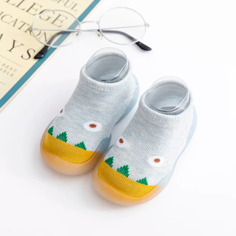 New Spring Autumn Infant Toddler First Walker Baby Girls Boys Non-Skid Animals Sock Shoes Cotton Lightweight Slip-on Sneakers