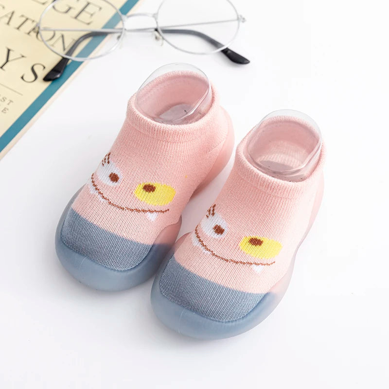 New Spring Autumn Infant Toddler First Walker Baby Girls Boys Non-Skid Animals Sock Shoes Cotton Lightweight Slip-on Sneakers