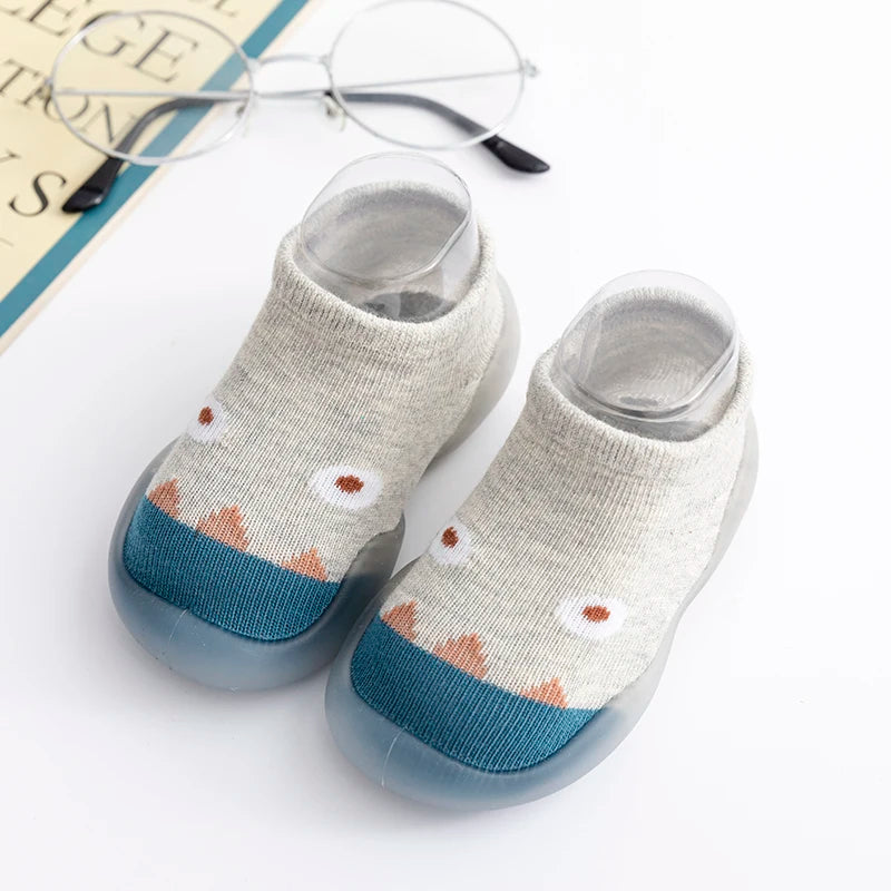 New Spring Autumn Infant Toddler First Walker Baby Girls Boys Non-Skid Animals Sock Shoes Cotton Lightweight Slip-on Sneakers