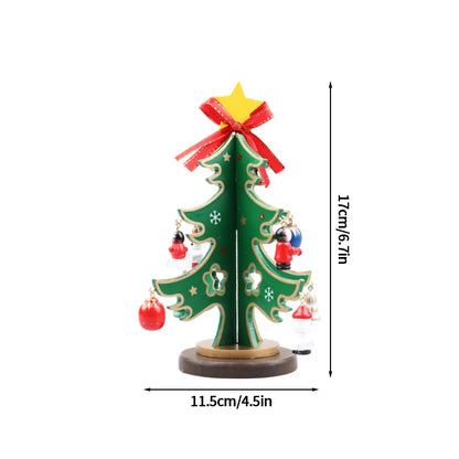 Wooden Christmas Tree Desktop Ornament DIY Mini Christmas Tree Decorations Window Display Ornament adornos navideños