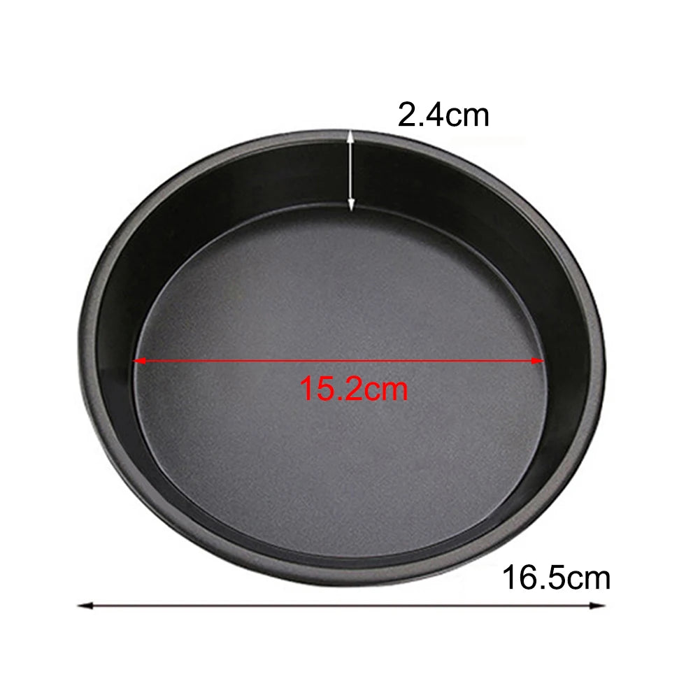 6-10" Non-stick Baking Pan Pizza Pan Black Carbon Steel Baking Pan Pizza Crisping Bacon Mold Microwave Oven Pan Chip Tray Dish