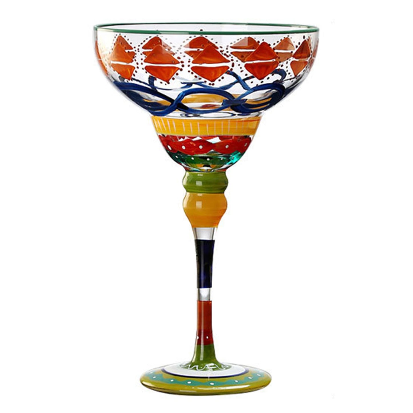 Painted Margarita Wine Glass Crystal Glass Hand-painted Cocktail Glass Alicia Home Goblet for Home Bar Wedding Party Dropship