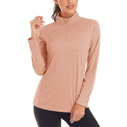 Women's TACVASEN UPF 50+ Long Sleeve Shirt 1/4 Zip