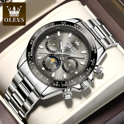 OLEVS 6654 Men's Automatic Mechanical Watch Luxury Brand Stainless Steel Waterproof Luminescent Watch Fashion Men's Watch