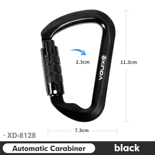 Xinda Outdoor Carabiner Rock Climbing Mountain Landing 30kN High Altitude Operation Equipment Aluminum Alloy Safety Buckle Hook