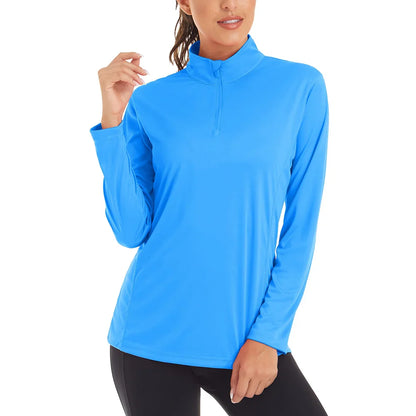 Women's TACVASEN UPF 50+ Long Sleeve Shirt 1/4 Zip