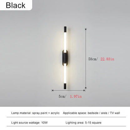 Modern LED Long Line Wall Lamp Corridor Bedside Wall Sconce Led Lights Indoor Lighting Living Room Home Decoration 60/90/120cm