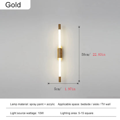 Modern LED Long Line Wall Lamp Corridor Bedside Wall Sconce Led Lights Indoor Lighting Living Room Home Decoration 60/90/120cm