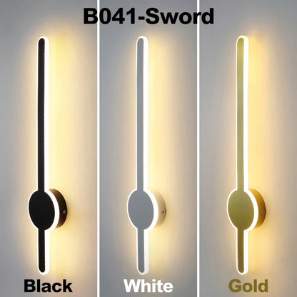 40CM Line Wall Lamp Modern LED Indoor Wall Light Nordic Long Sconce Living Room Background Corridor Beside Decorate Lighting