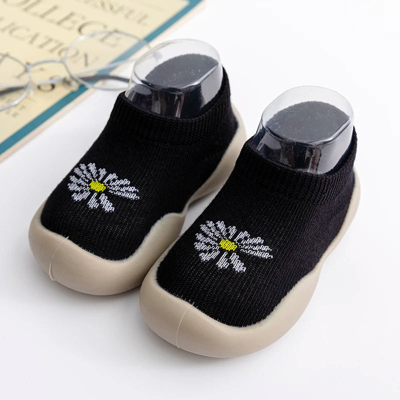 New Spring Autumn Infant Toddler First Walker Baby Girls Boys Non-Skid Animals Sock Shoes Cotton Lightweight Slip-on Sneakers