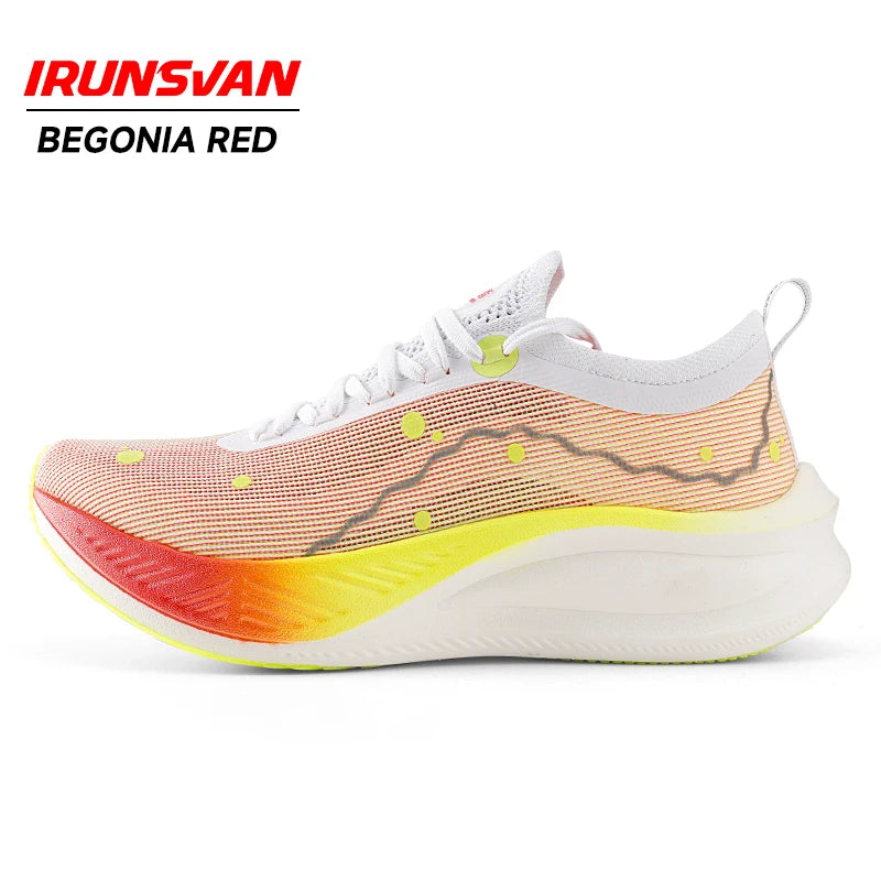 IRUNSVAN Men's Carbon Plate Sneakers Professional Marathon Racing Running Shoes  Comfortable Sports Shoe High Quality Men's Shoe