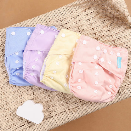 Happyflute 4Pcs/Set Eco-Friendly Cloth Diaper Ecological Reusable Baby Diapers