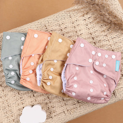 Happyflute 4Pcs/Set Eco-Friendly Cloth Diaper Ecological Reusable Baby Diapers