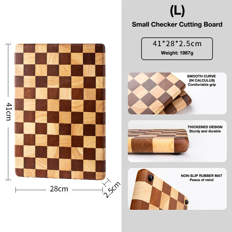 Creative checkerboard grid Cutting board household mosaic chopping board kitchen auxiliary food board fruit solid wood case plat