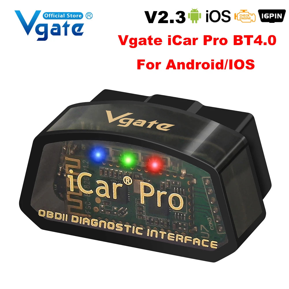 Vgate iCar Pro elm327 V2.3 OBD 2 OBD2 Car diagnostic Tools WIFI Bluetooth 4.0 for Android/IOS BT3.0 For Android ODB2 Car Scanner