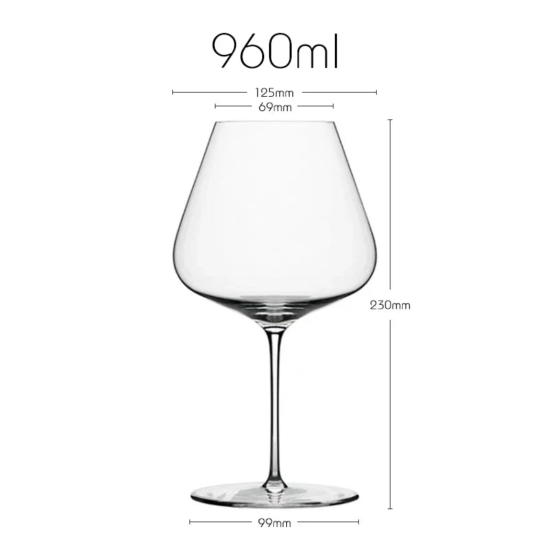 JINYOUJIA Zalto Style Upscale Banquet Crystal Handmade Wine Glass Extremely Thin Masterly Craft Perfect Flawless Classics Goblet