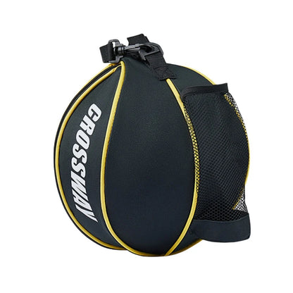 1PC Adjustable Shoulder Strap 2 Side Mesh Pockets Basketball Bag Sports Ball Bag Soccer Shoulder Bag Holder Carrier