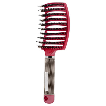 Hair Brush Hair Comb Detangling Hair Brush Bristle&Nylon Women Wet Massage Comb Curly Hairdressing Salon Styling Tools